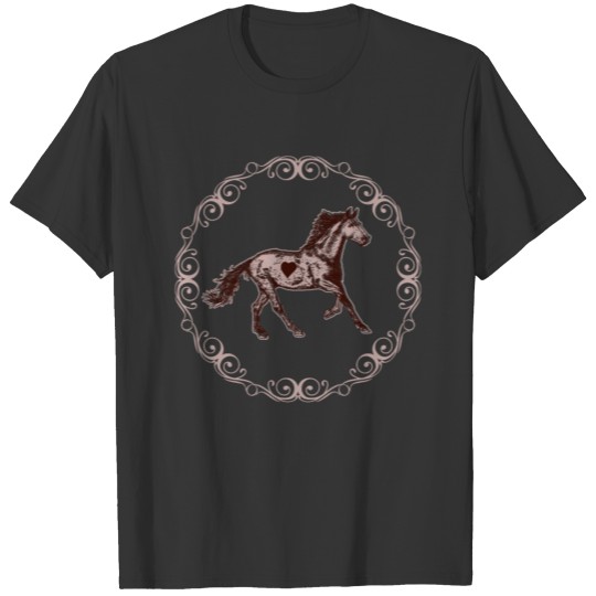 Horse Loving Girl Super Cute Love Horses Heart Equ T Shirts