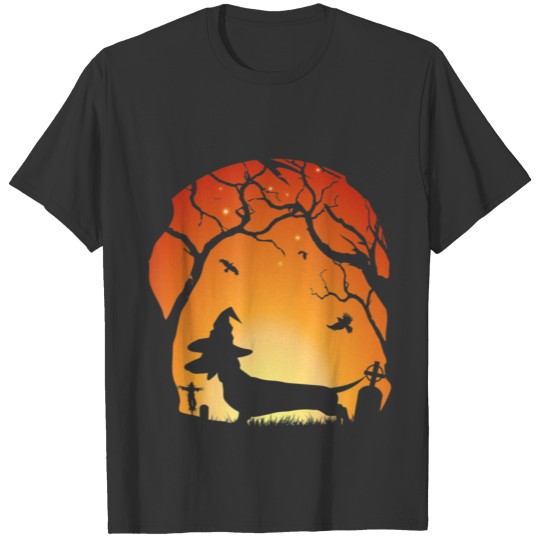 Halloweenie Halloween Dachshund T Shirt Wiener T-shirt