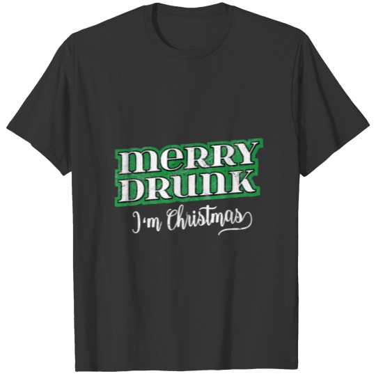 Celebrating Christmas Drunk Beer Funny Sayings T-shirt