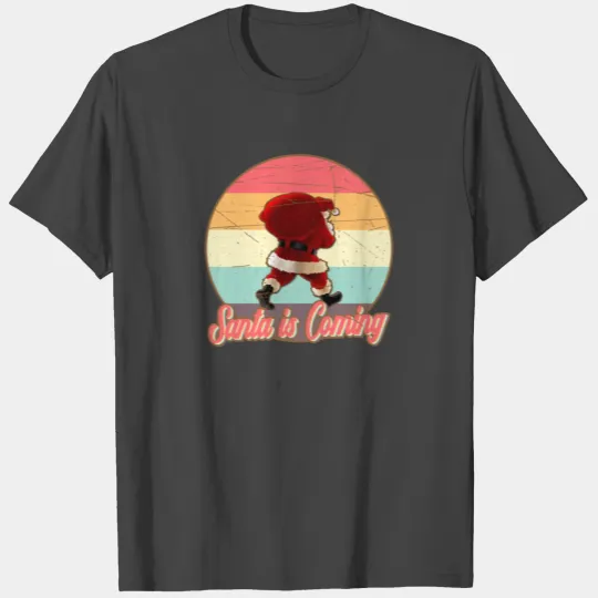 Santa is coming retro sunset santa 2020 xmas T Shirts