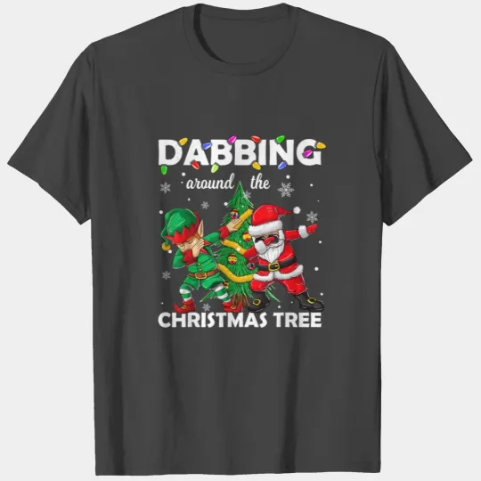 Elf Dabbing Santa T Shirts Kids Boys Men Claus Dab