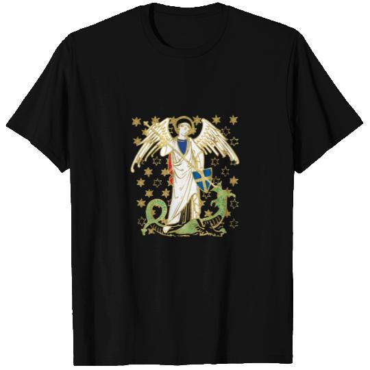 St Michael The Archangel Icon Dragon Catholic Ange T Shirts