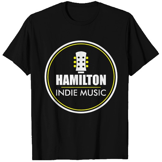 Hamilton Indie Music-White-Yellow-Round - Logo T Shirts