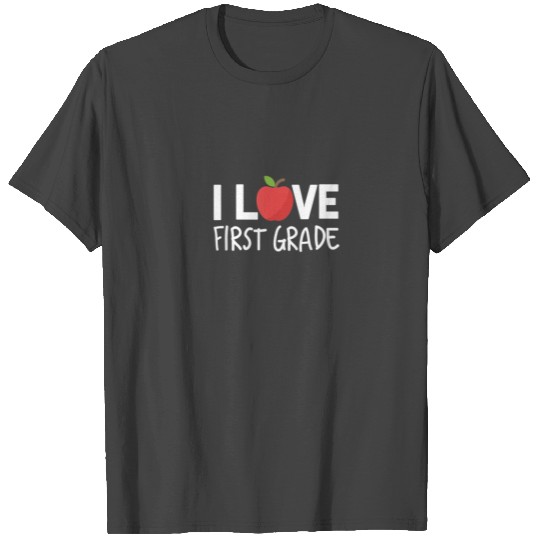 Love First Grade Cute Back to School T Shirts