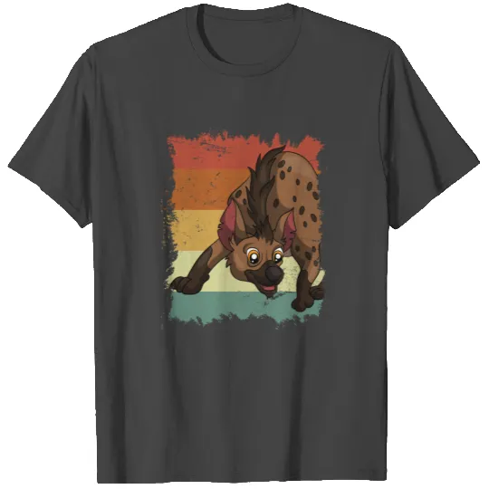 Retro Hyena Safari T Shirts