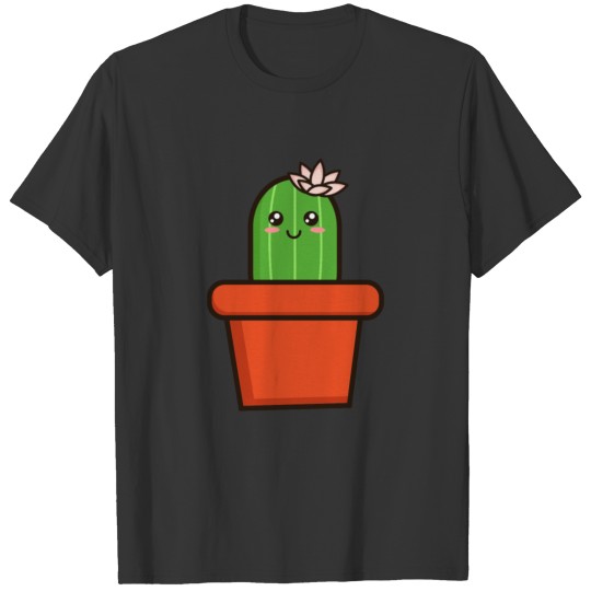 Cactus with flower in cute pot T Shirts