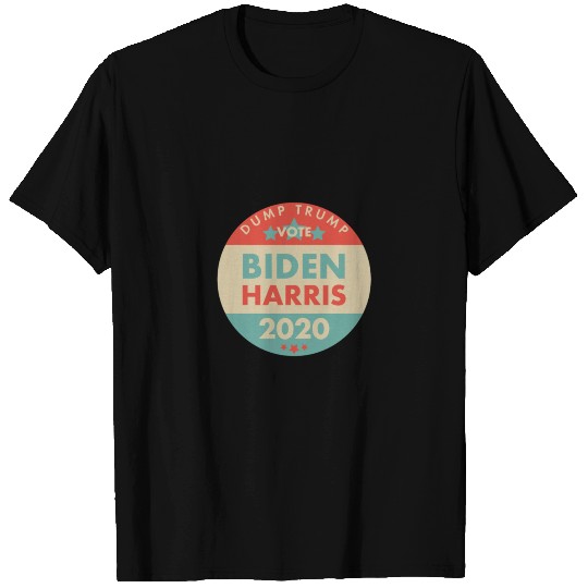 Dump Trump Vote Biden Harris 2020 Retro Button T Shirts