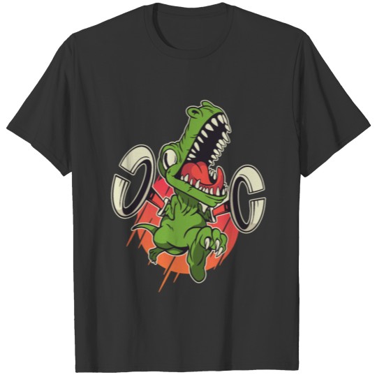 Tyrannosaurus Rex with metal arms Design for a T Shirts