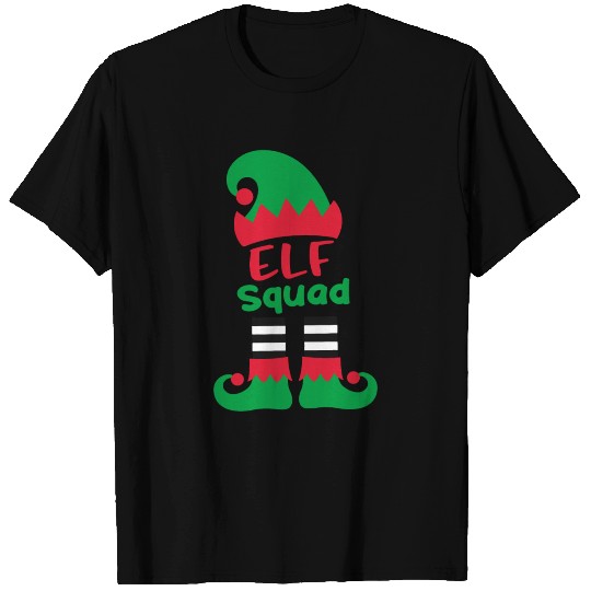 Elf Squad Funny Christmas Holiday Elf Family T Shirts