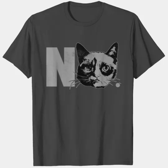 Grumpy Cat Big No Face Graphic T Shirts