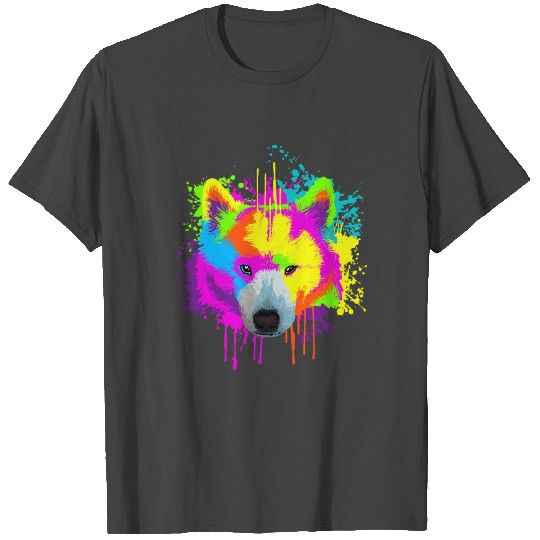 Splash Art Samoyed Dog Lover Gift Idea T Shirts