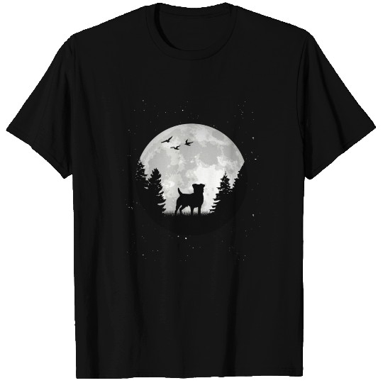German Hunting Terrier in front of Moon Hunting Do T Shirts