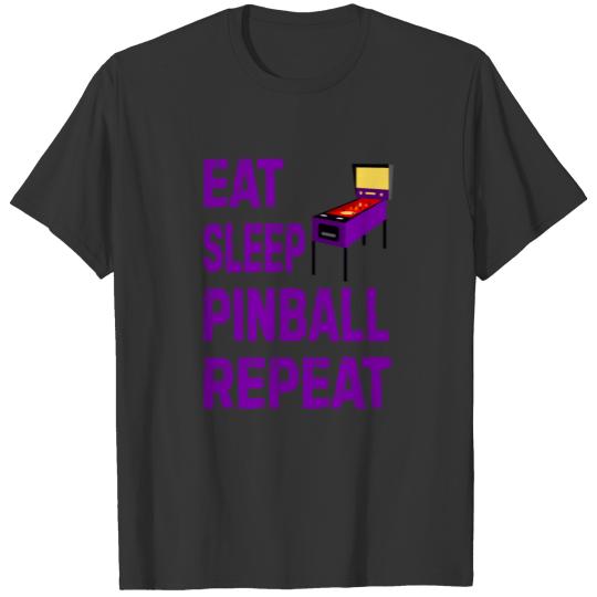 Eat sleep pinball repeat gift arcade T-shirt