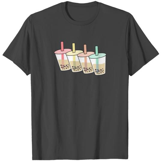 Retro Bubble Tea T Shirts Women Boba Milk Tea T Shirts