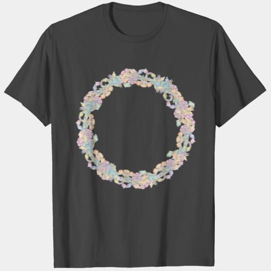 Lavishly decorated round baroque frame T Shirts