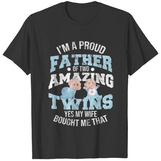 Twins Embryo Mother-to-be Birth Father Dad T-shirt