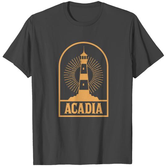 Vintage Acadia National Park Maine kayaking T Shirts