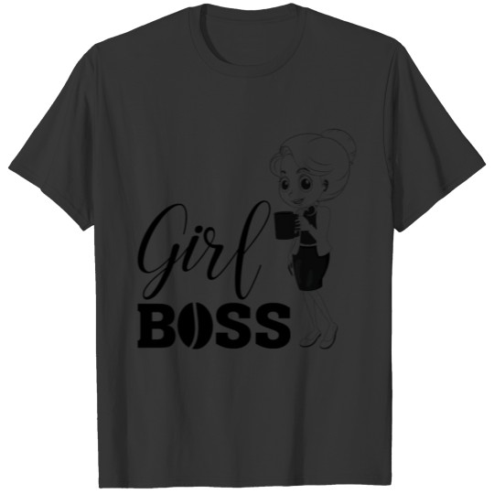 Girl B o s s with Coffee T-shirt