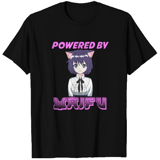 Powered By Waifu Anime Lover T Shirts For Kawaii