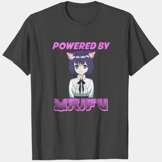 Powered By Waifu Anime Lover T Shirts For Kawaii