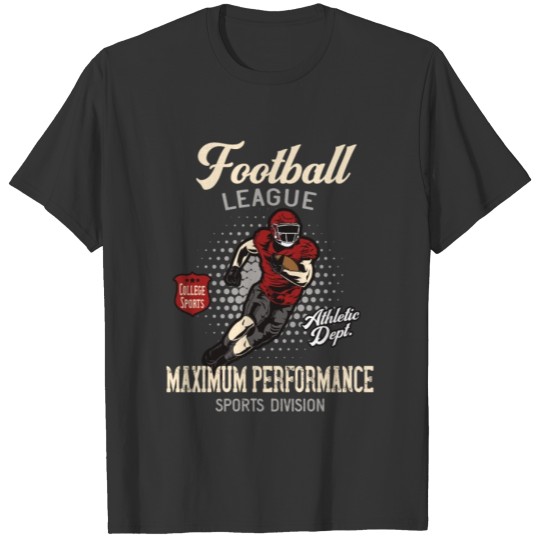 American Football League Player Vintage Design T-shirt