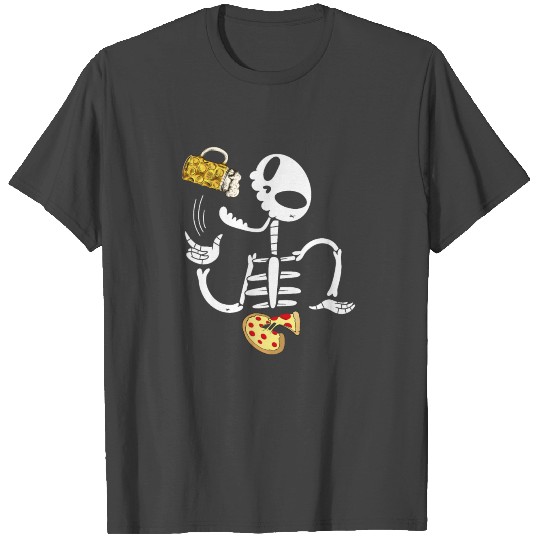 Beer & Pizza Skeleton Ribcage,skeleton rib cage T Shirts
