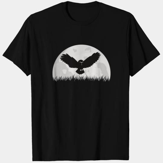 Flying Barn Owl Moon T Shirts