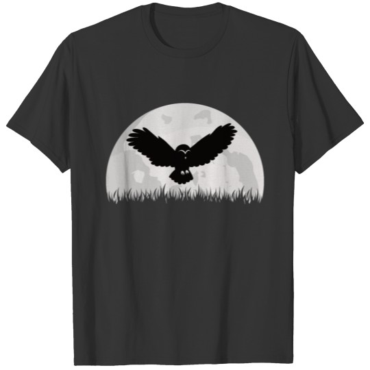 Flying Barn Owl Moon T Shirts