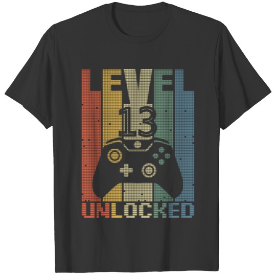 Level 13 Unlocked Gamer 13 Years of Gamer T-shirt