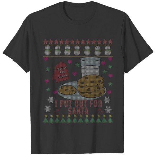 Cookies For Santa Claus Ugly Christmas Sweater T-shirt