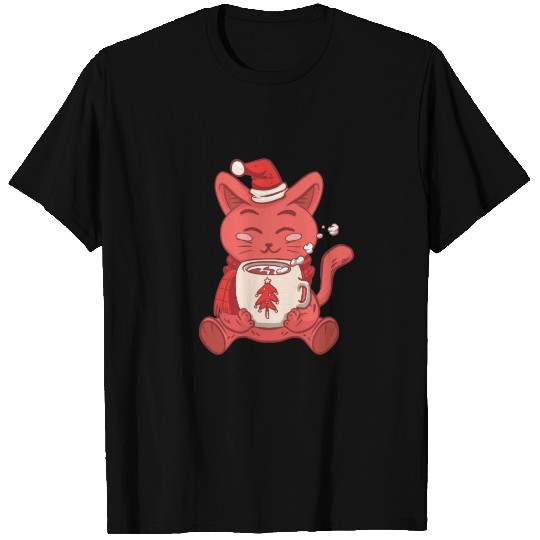 Hot Chocolate Winter Cat T Shirts