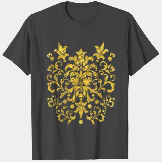 Boho Fleur-de-Lis Damask Hipster Fashion T Shirts