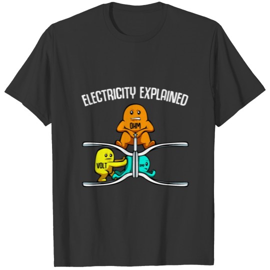 Funny Electricity Explained Physics Teacher Nerd G T Shirts