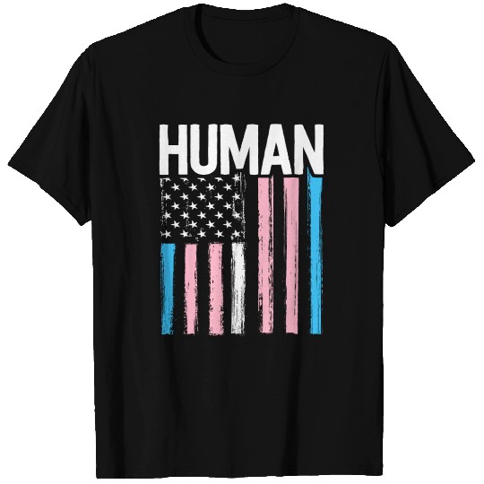 Transgender Pride T Shirts Human LGBT Rainbow