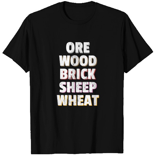 Ore Brick Sheet Wheat Funny Settlers Board Game T Shirts