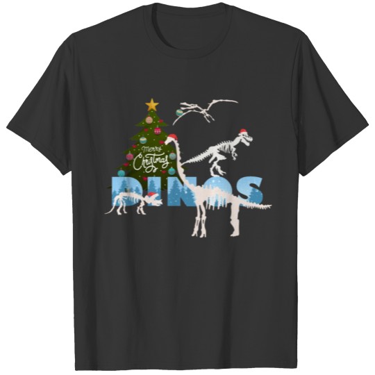 Christmas Dinosaur Skeleton T Shirts for Kids Toddler