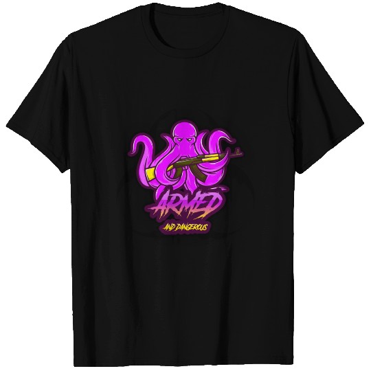 Armed and Dangerous Kraken - Glocktopus T Shirts
