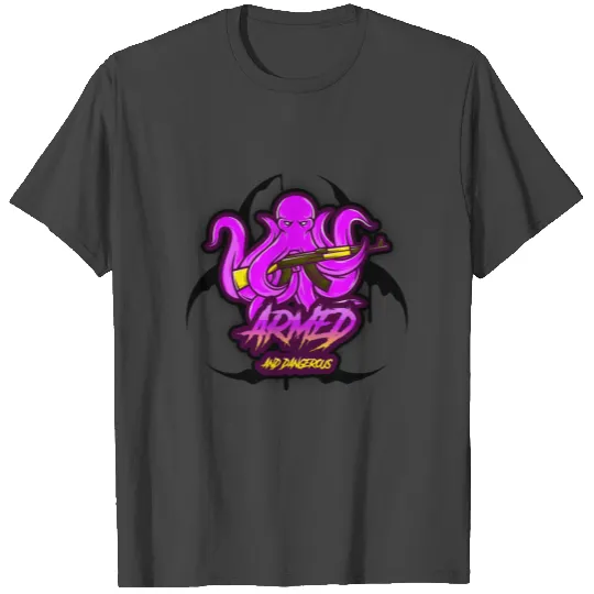 Armed and Dangerous Kraken - Glocktopus T Shirts