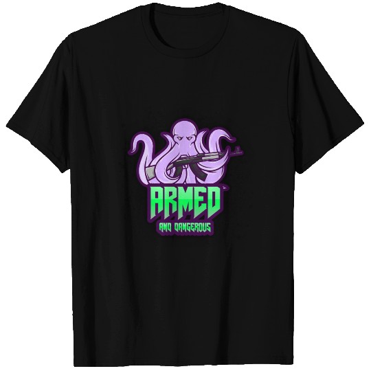 Armed and Dangerous Kraken - Glocktopus T Shirts