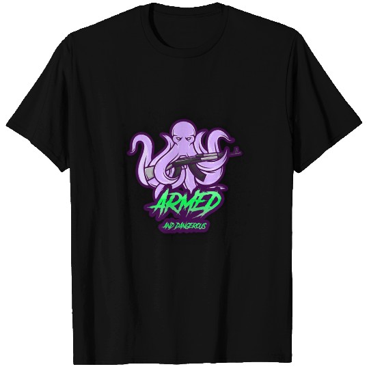 Armed and Dangerous Kraken - Glocktopus T Shirts