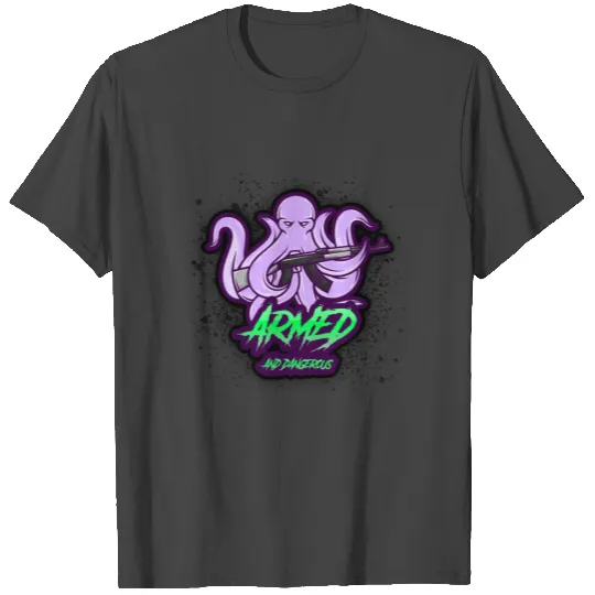 Armed and Dangerous Kraken - Glocktopus T Shirts