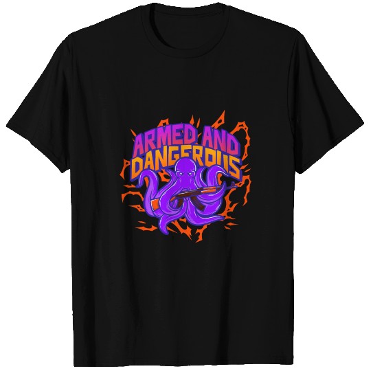 Armed and Dangerous Kraken - Glocktopus T Shirts