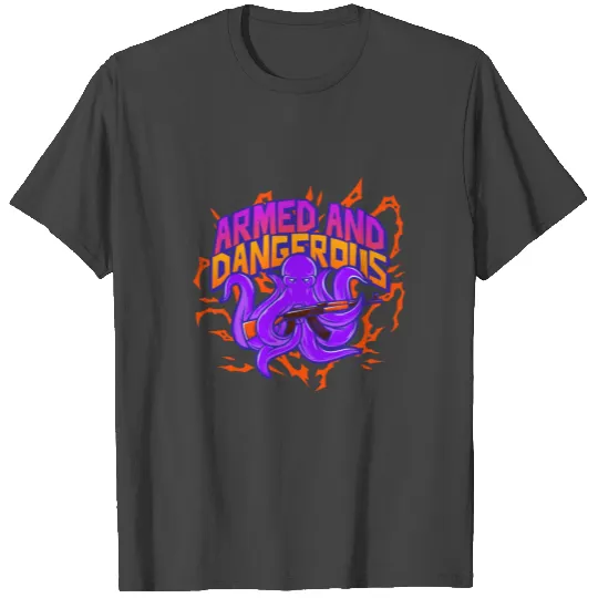 Armed and Dangerous Kraken - Glocktopus T Shirts