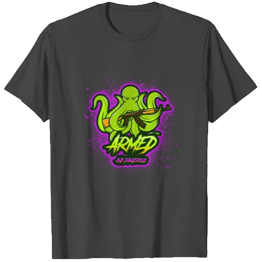 Armed and Dangerous Kraken - Glocktopus T Shirts