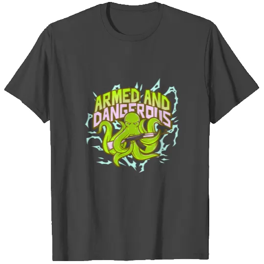 Armed and Dangerous Kraken - Glocktopus T Shirts