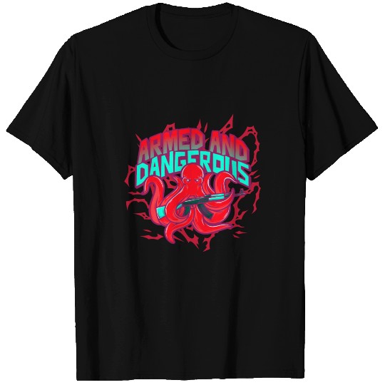 Armed and Dangerous Kraken - Glocktopus T Shirts