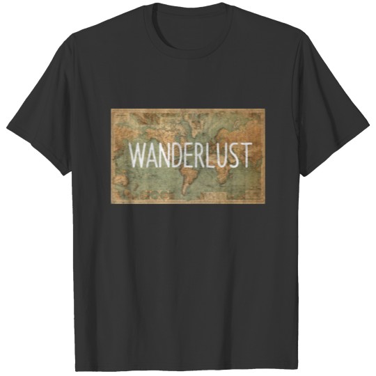 Wanderlust On Vintage Map T-shirt