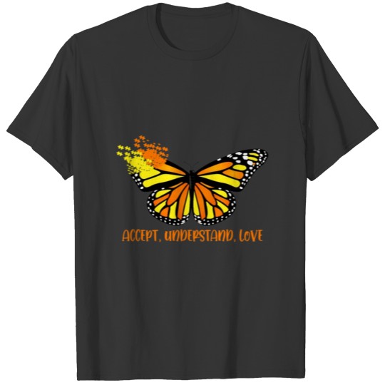 Autism Awareness Butterfly Accept Understand Love T-shirt
