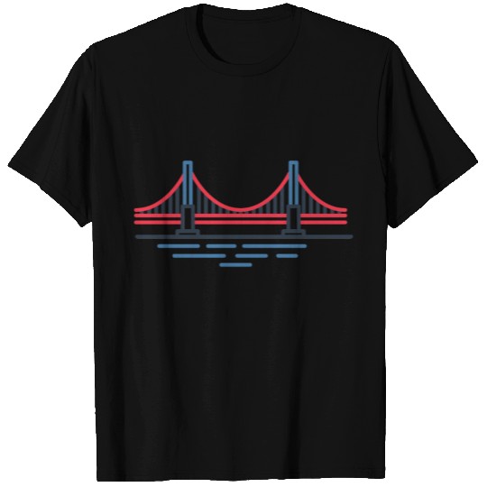 Minimalist San Francisco Golden Gate Bridge T Shirts
