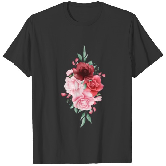 Watercolor Floral Flower Girl Summer Wreath Lovely T Shirts